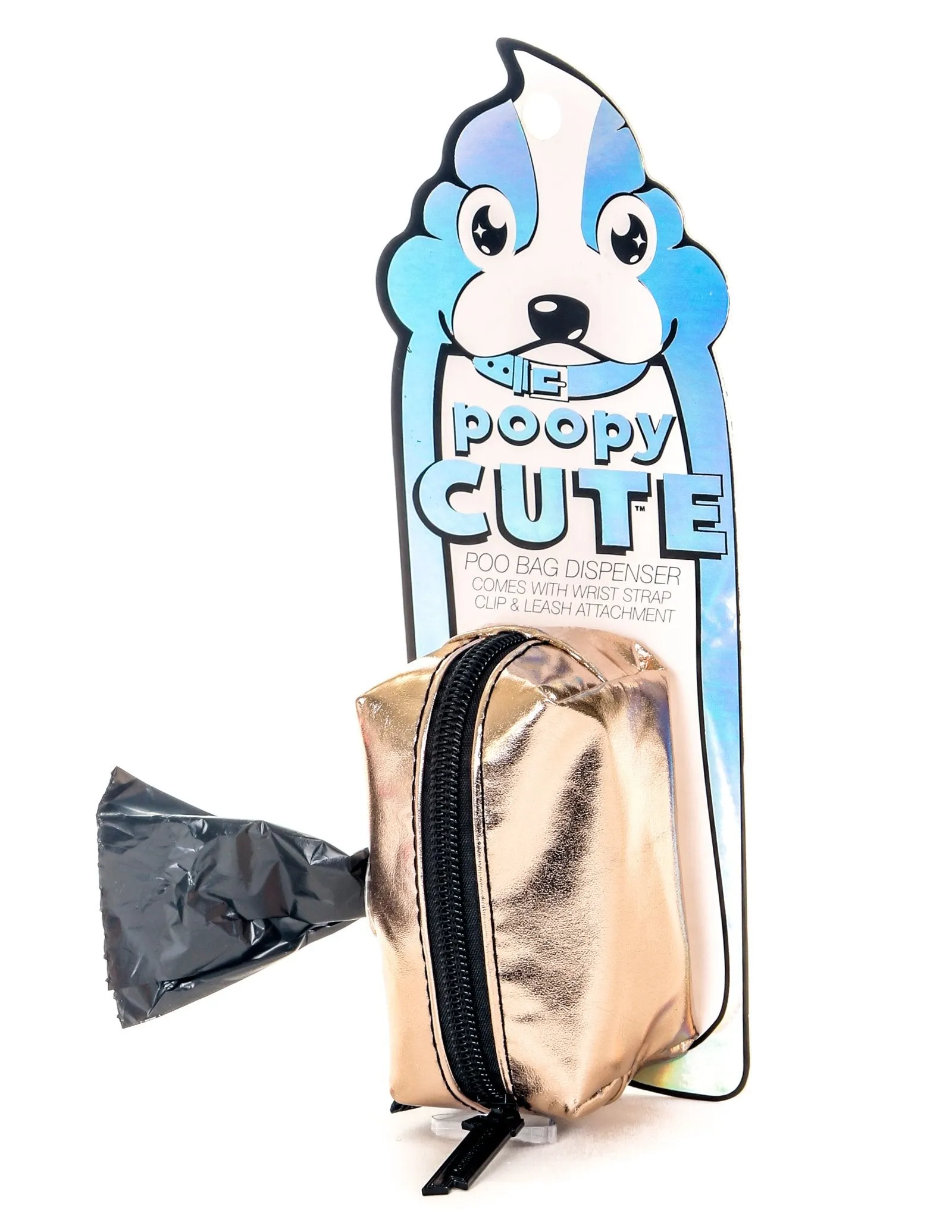 poopyCUTE | Cute Poop Bag Holder | METALLIC Rose Gold