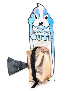 poopyCUTE | Cute Poop Bag Holder | METALLIC Rose Gold
