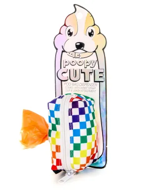 poopyCUTE | Cute Poop Bag Holder | PRIDE INDY Check Rainbow