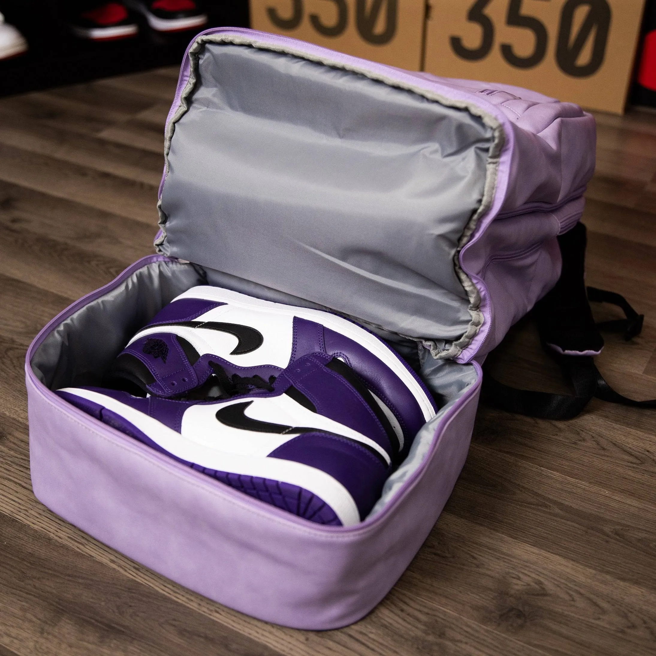 Purple Leather Luxury Carry-On Bag (Patented Signature Design)