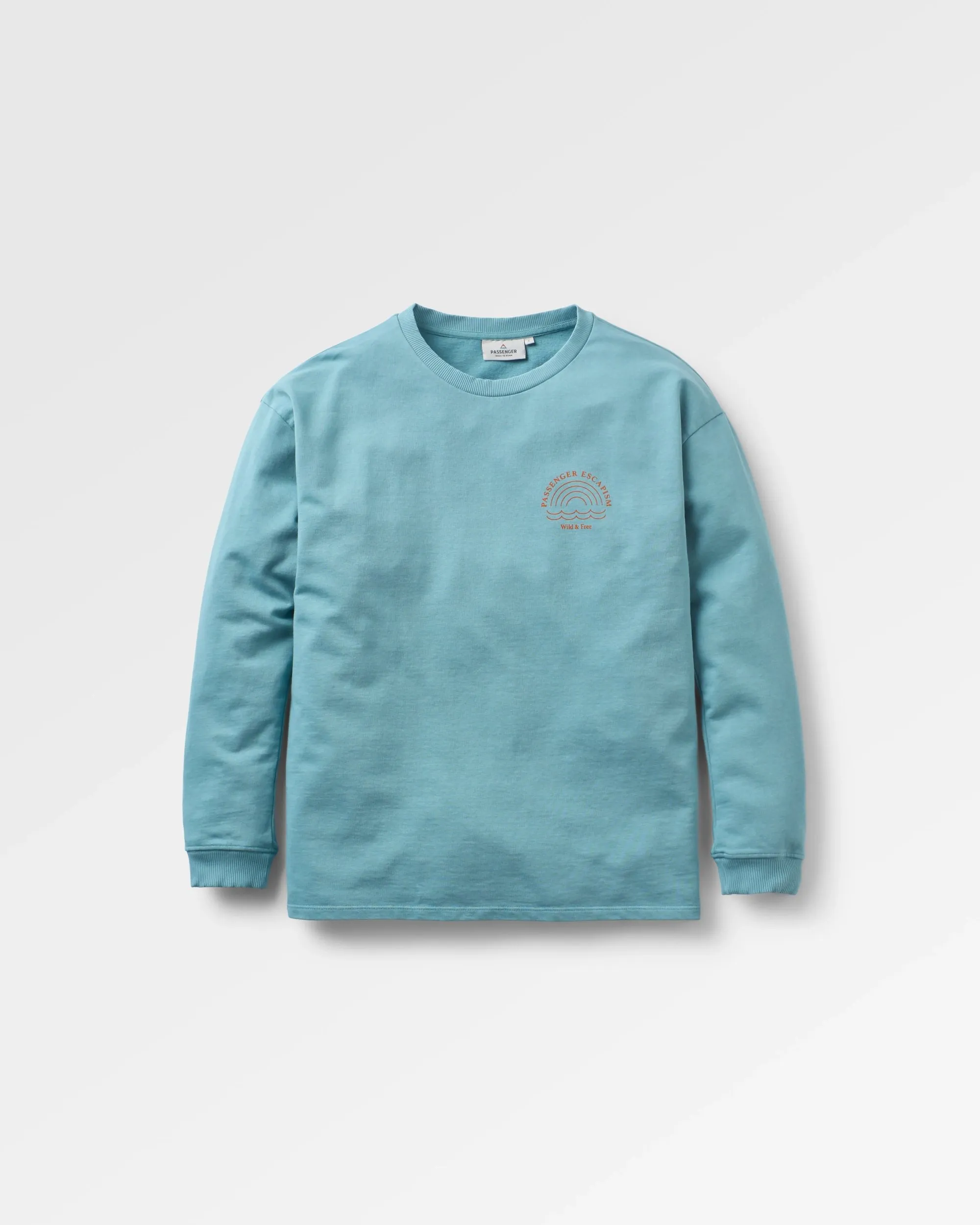 Rainbow Recycled Cotton Oversized Sweatshirt - Arctic