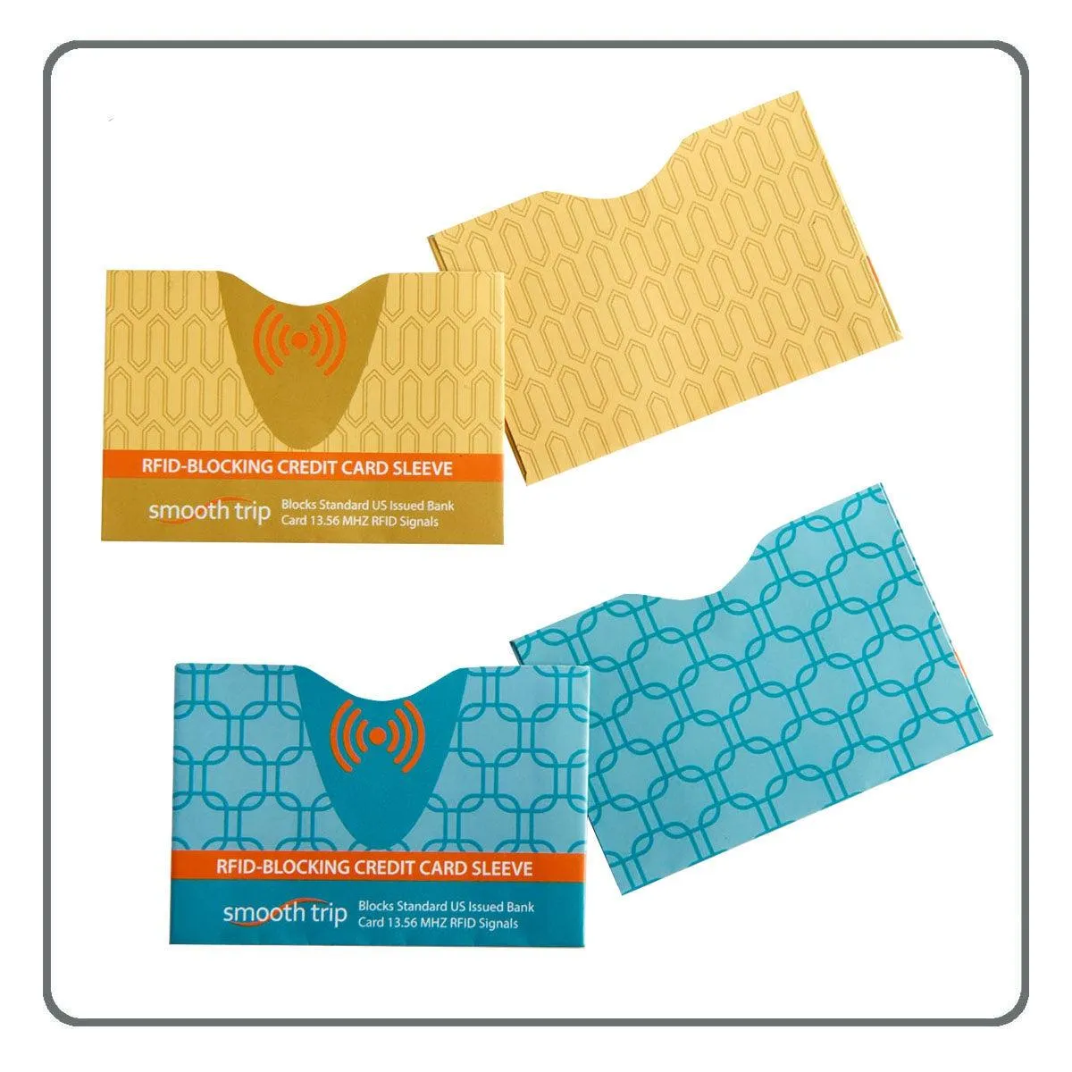RFID Blocking Colored Card Protectors - 2 Pack