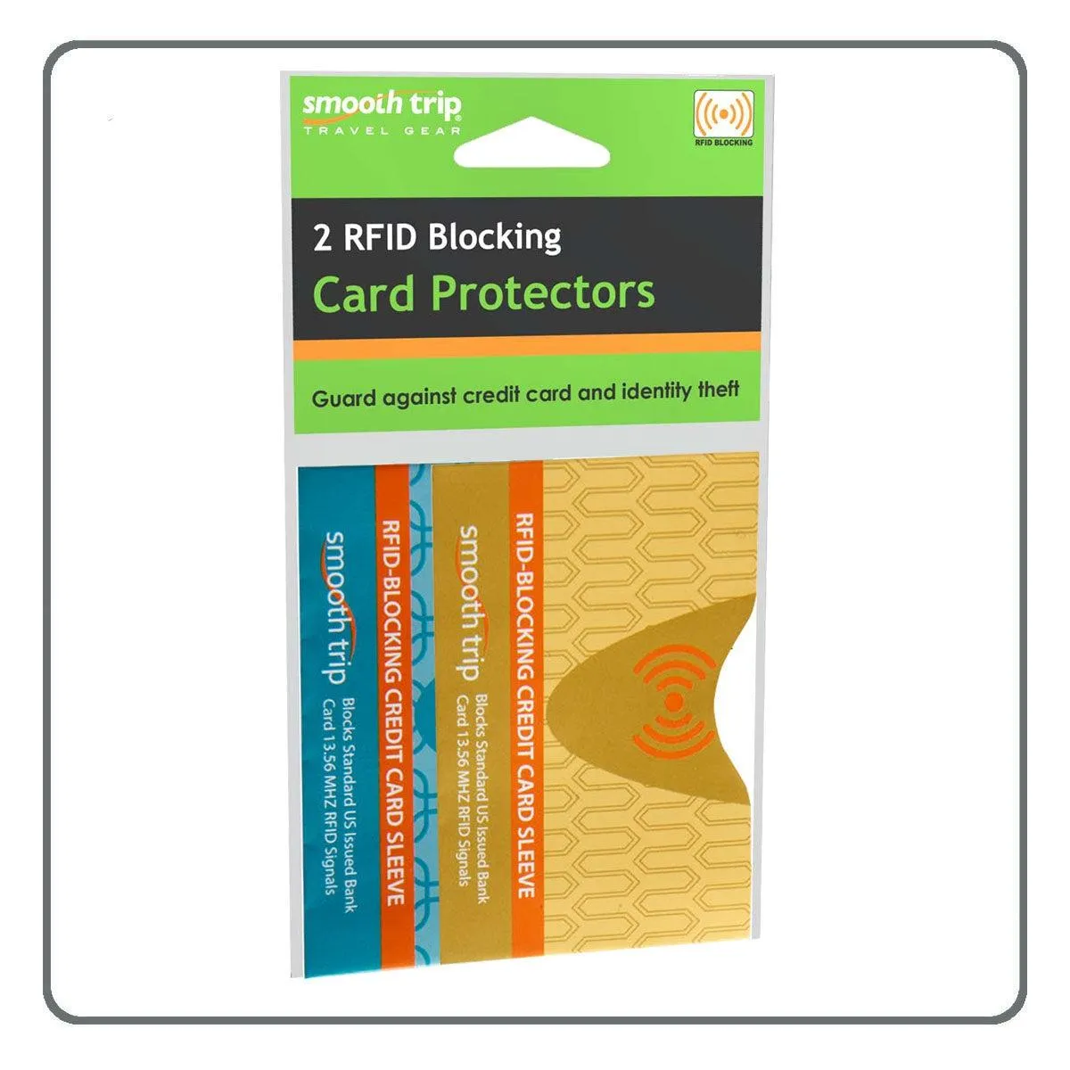 RFID Blocking Colored Card Protectors - 2 Pack