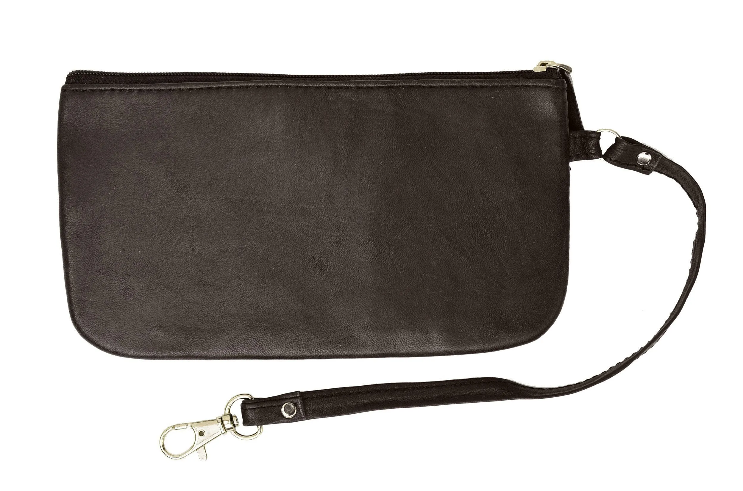 RFID Collection Soft Side Wristlet Brown Color