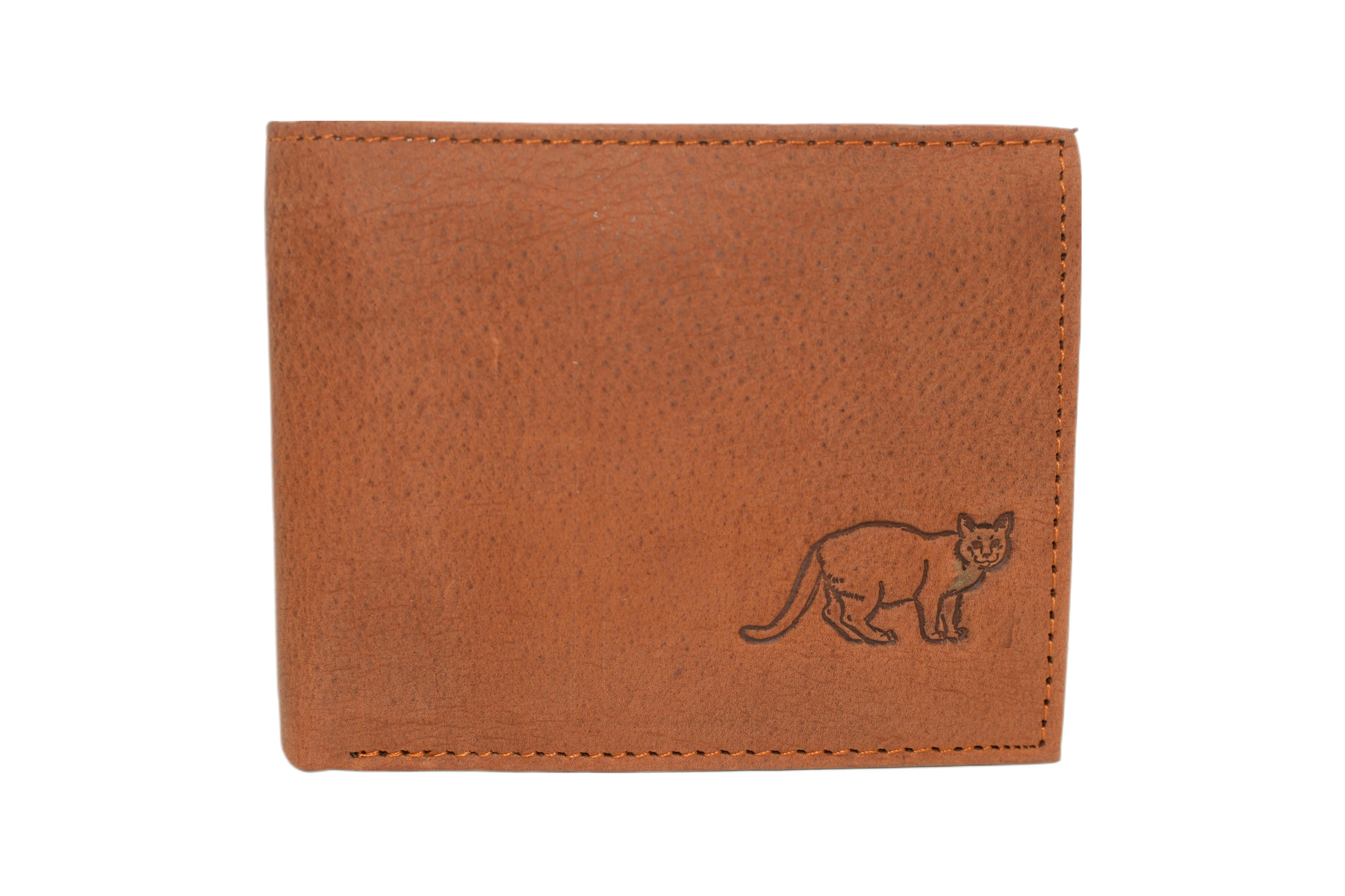 RFID53NUTN Real Genuine Leather RFID Blocking Wallets Mens Wallet Bifold Classic Engraved Logos