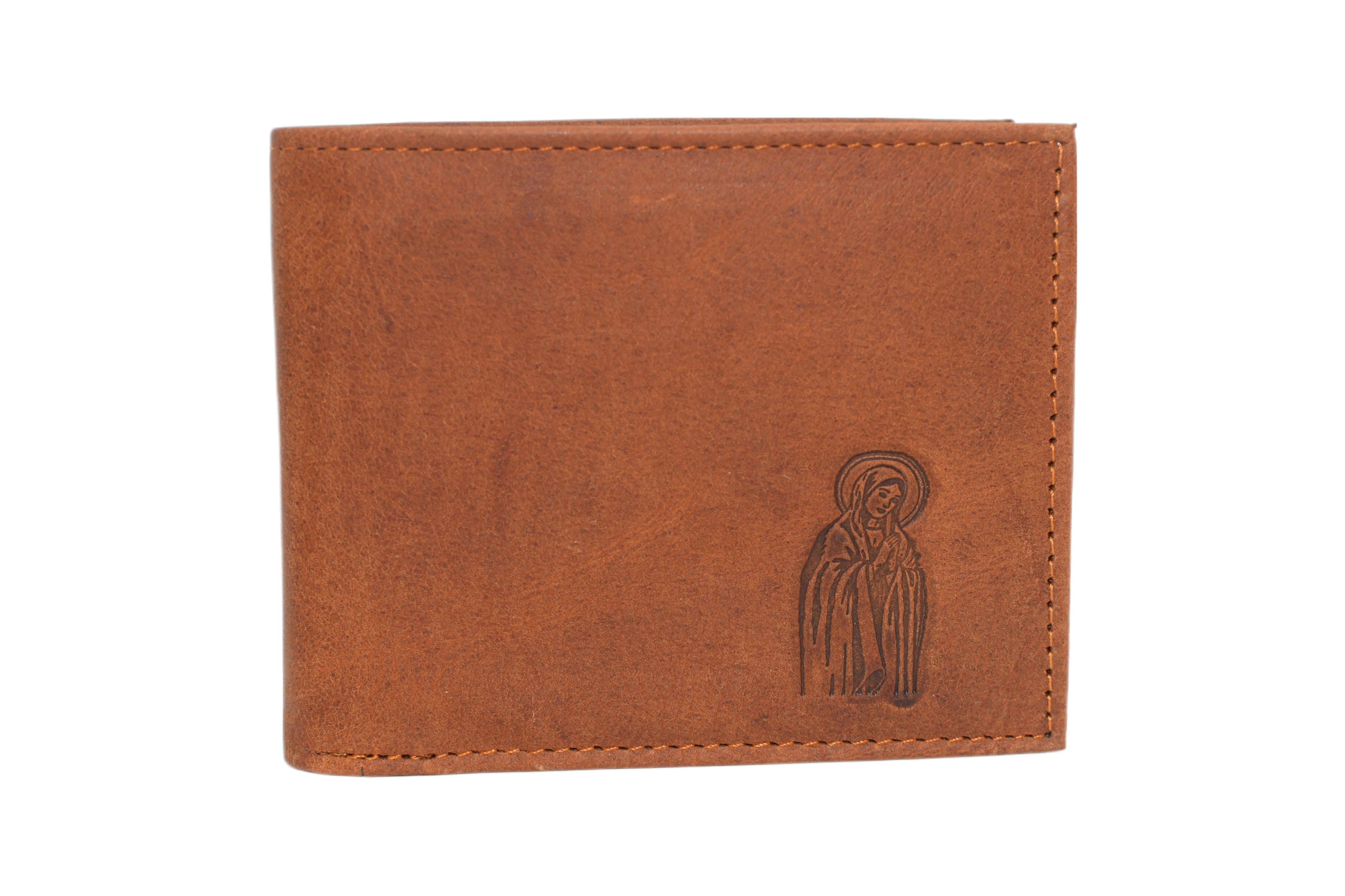 RFID53NUTN Real Genuine Leather RFID Blocking Wallets Mens Wallet Bifold Classic Engraved Logos