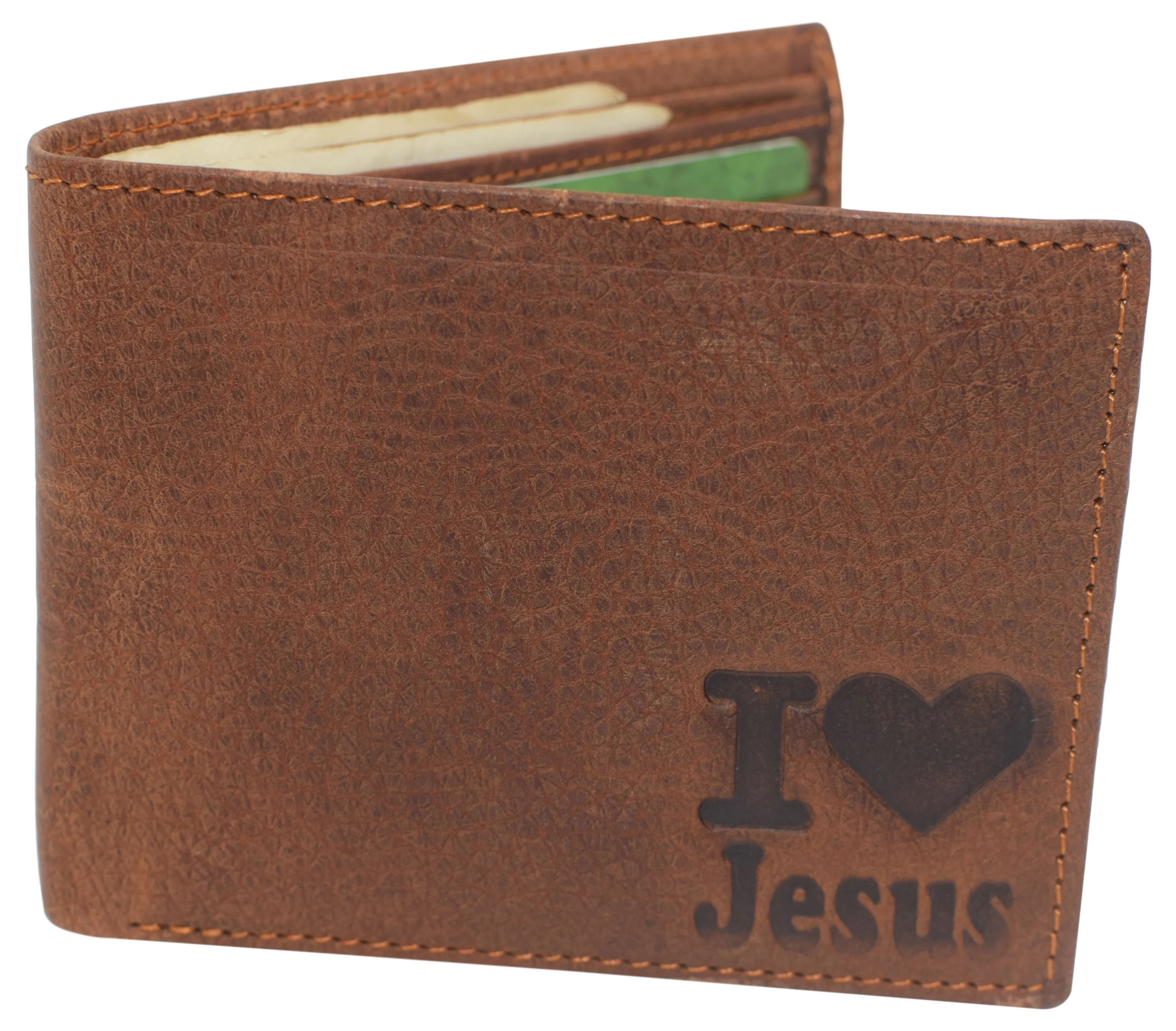 RFID53NUTN Real Genuine Leather RFID Blocking Wallets Mens Wallet Bifold Classic Engraved Logos