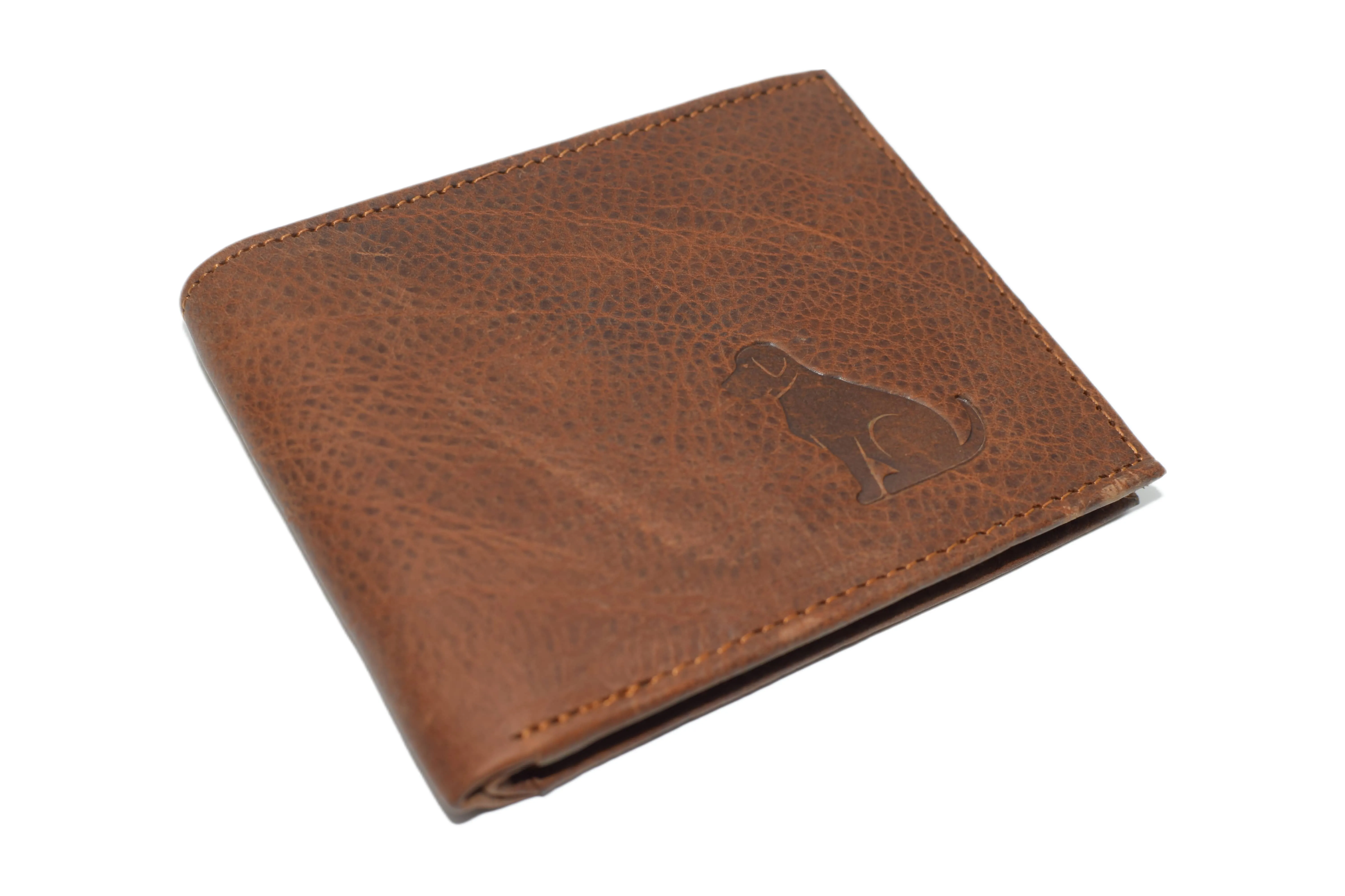 RFID53NUTN Real Genuine Leather RFID Blocking Wallets Mens Wallet Bifold Classic Engraved Logos