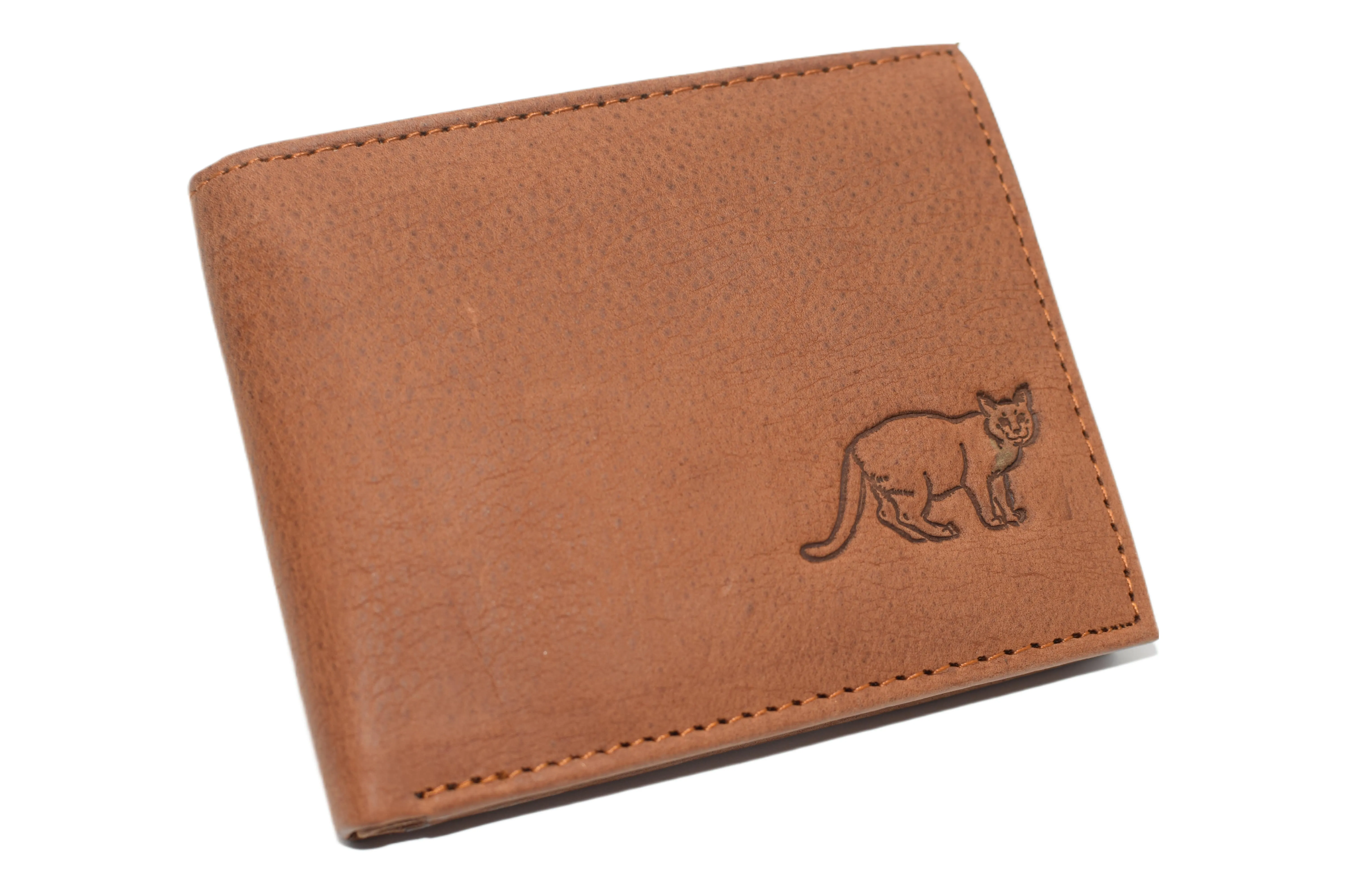 RFID53NUTN Real Genuine Leather RFID Blocking Wallets Mens Wallet Bifold Classic Engraved Logos