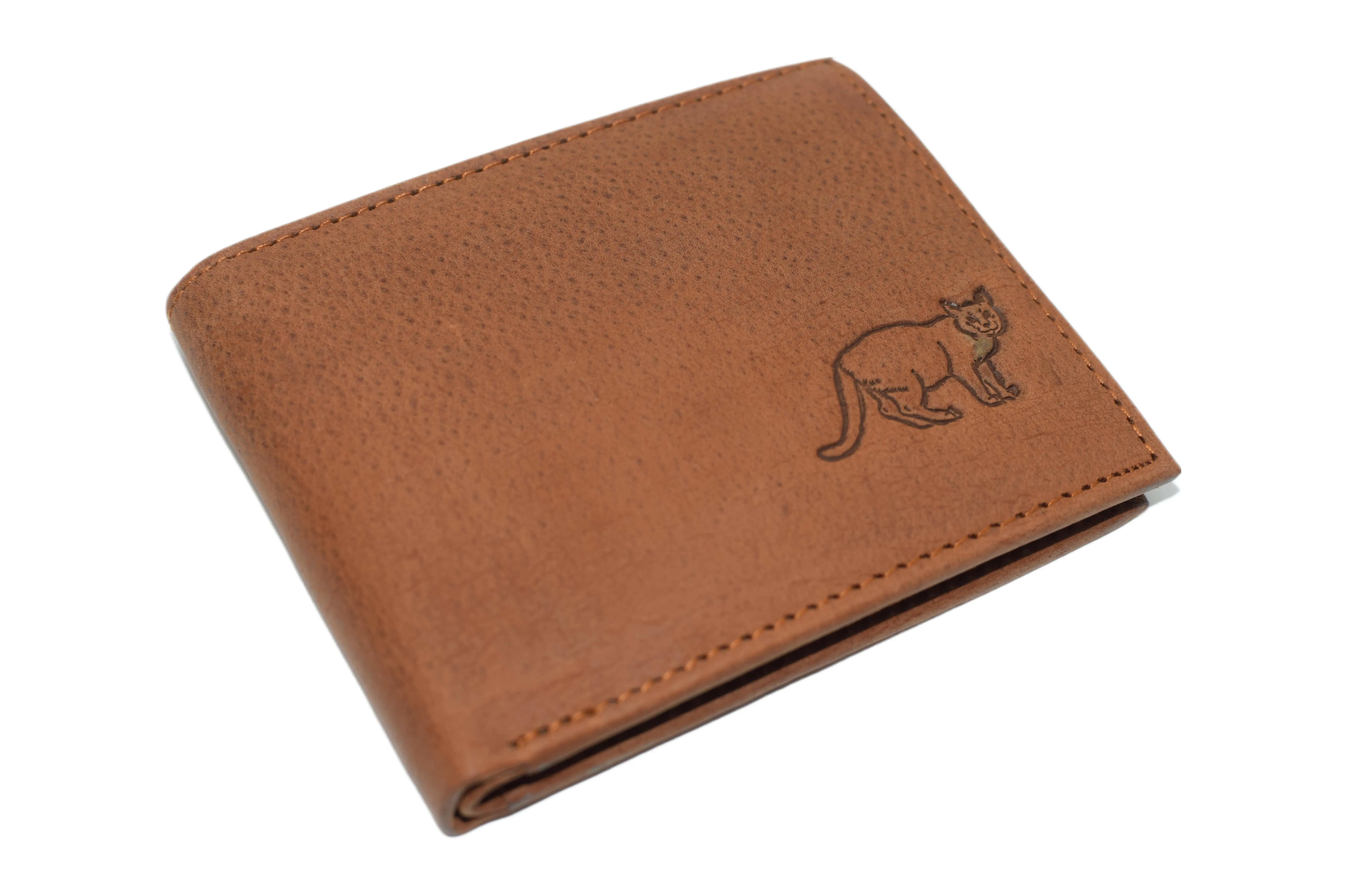 RFID53NUTN Real Genuine Leather RFID Blocking Wallets Mens Wallet Bifold Classic Engraved Logos