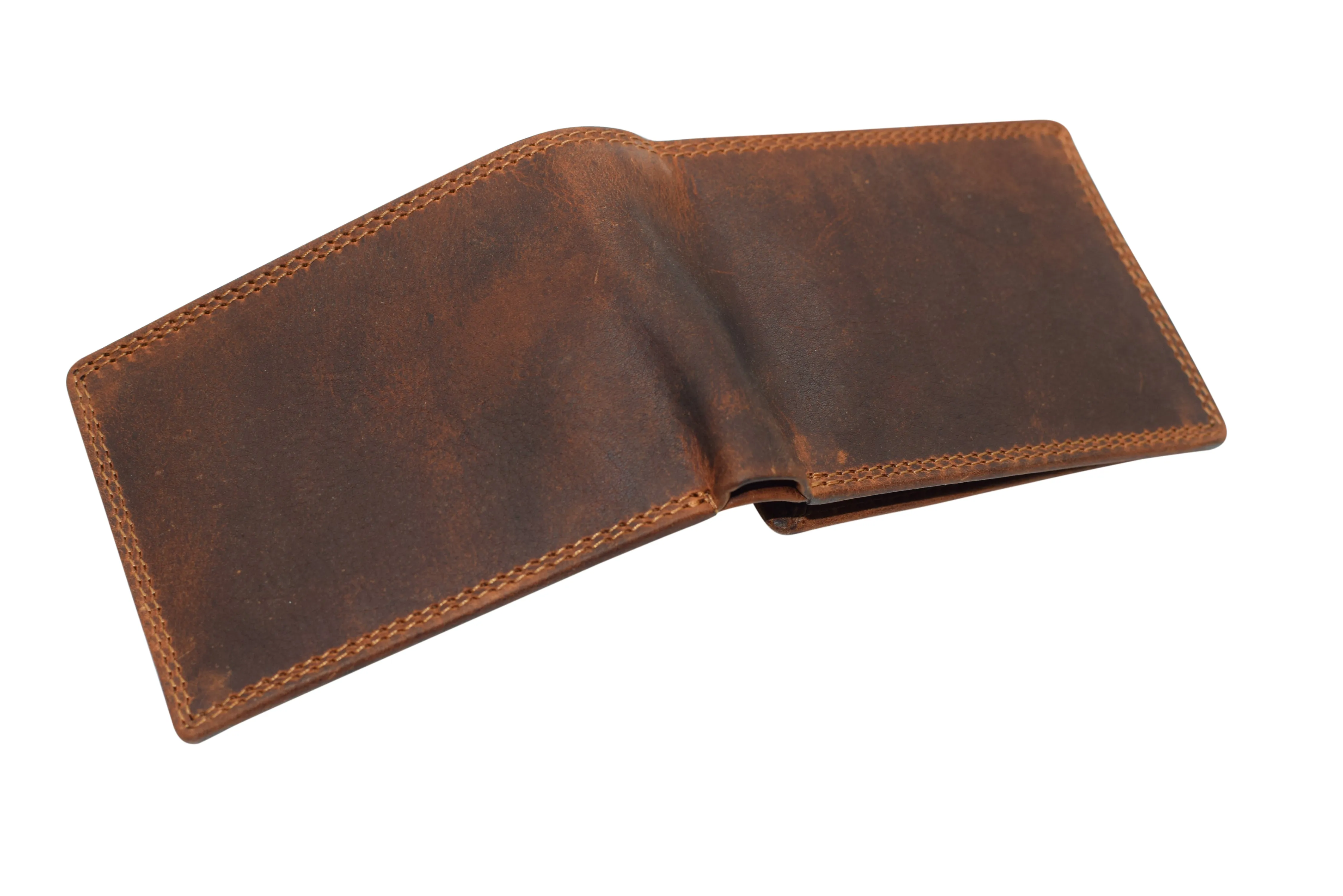 RFID920053RHBD CAZORO Wallet for Mens Vintage Leather RFID Blocking Classic Bifold Wallet for Men Gift Box