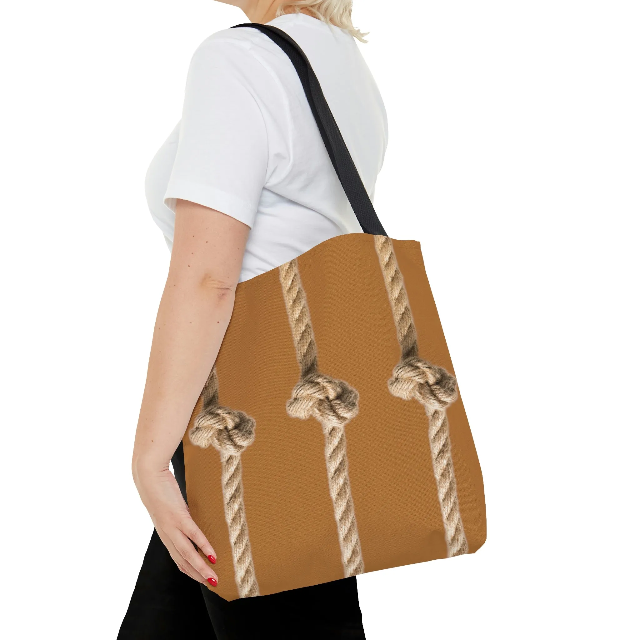 Rope Decor  Boat / Beach Bag - Brown AOP Tote Bag