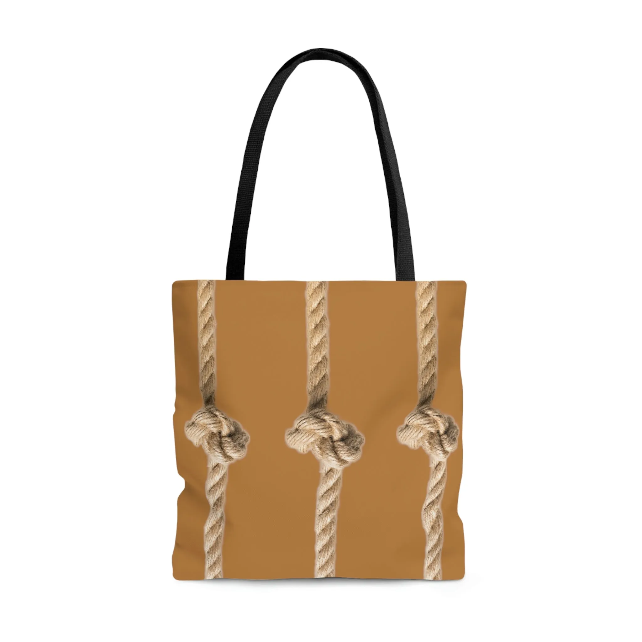 Rope Decor  Boat / Beach Bag - Brown AOP Tote Bag
