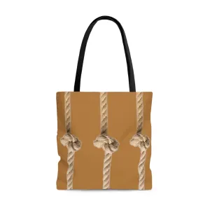 Rope Decor  Boat / Beach Bag - Brown AOP Tote Bag