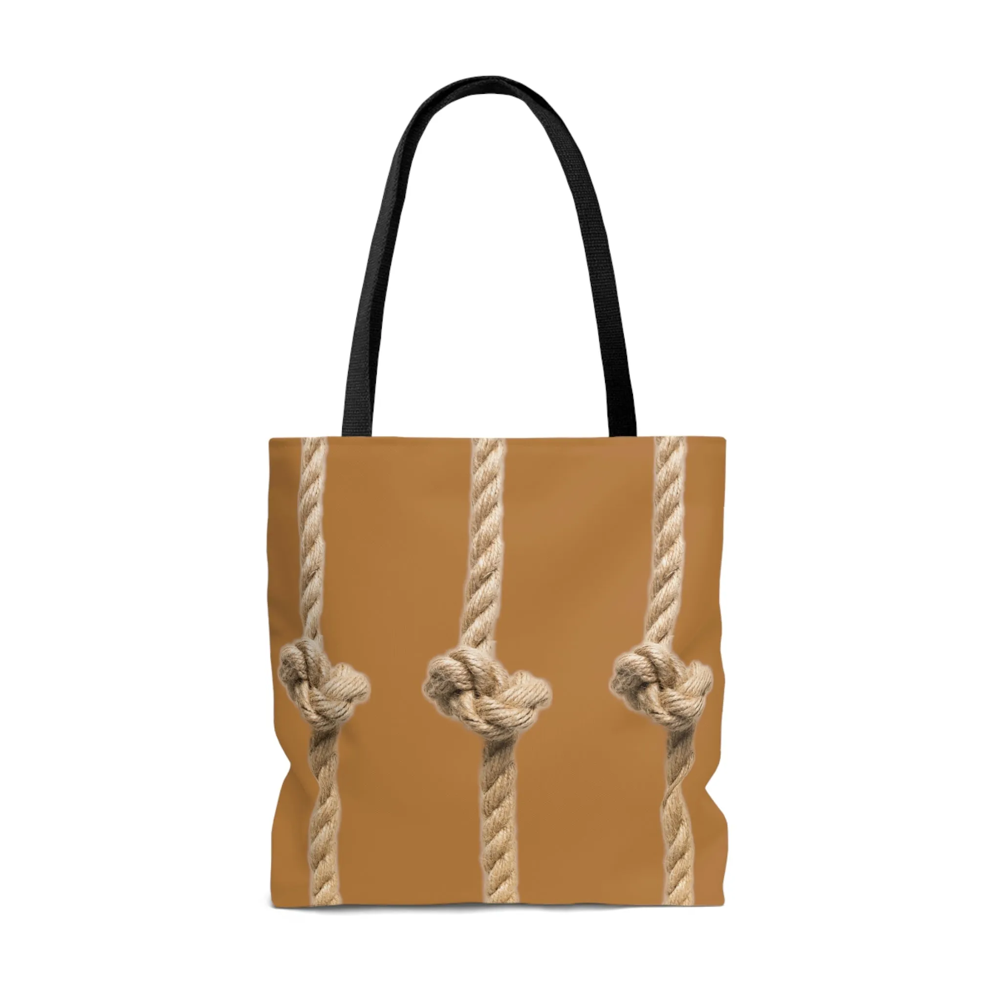 Rope Decor  Boat / Beach Bag - Brown AOP Tote Bag
