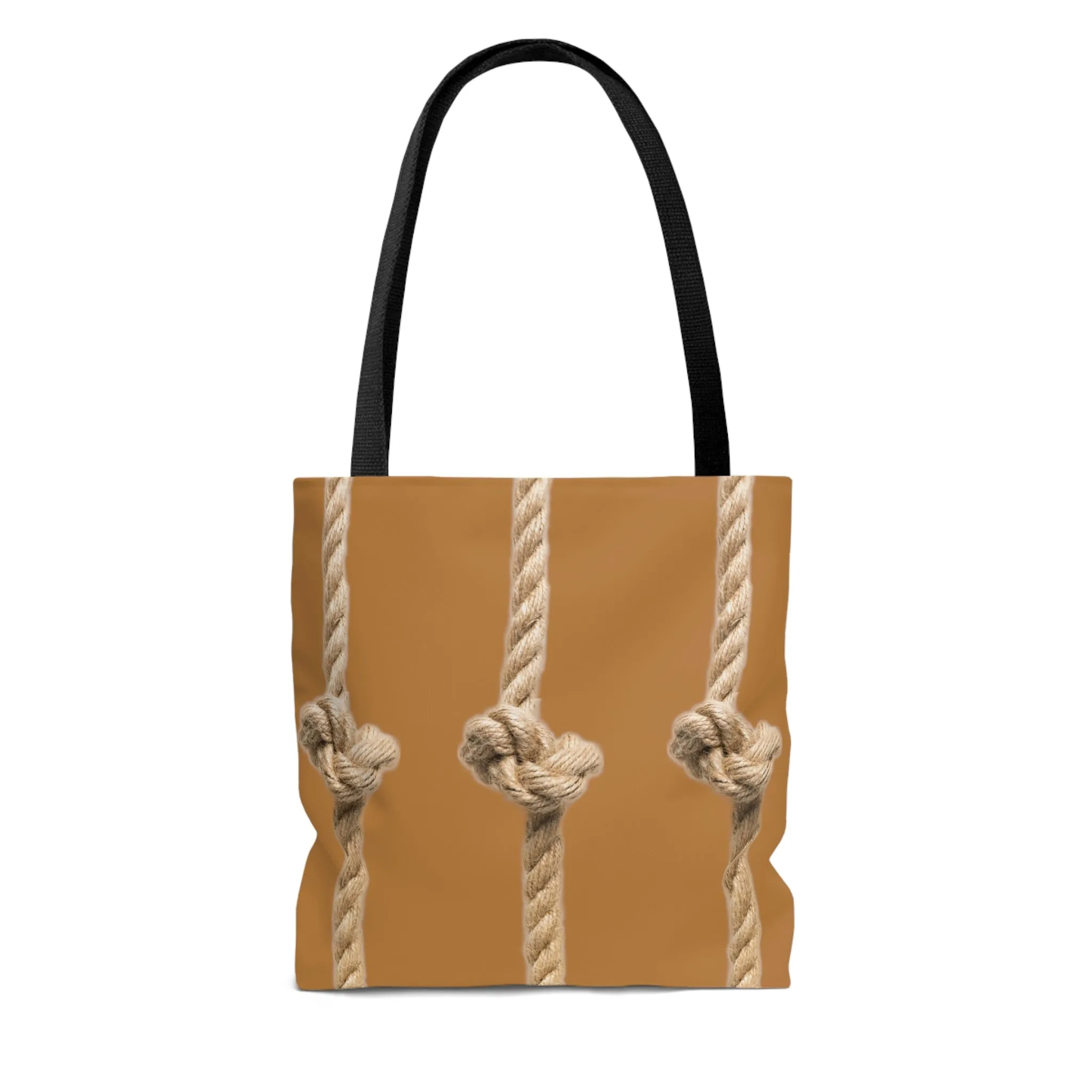 Rope Decor  Boat / Beach Bag - Brown AOP Tote Bag