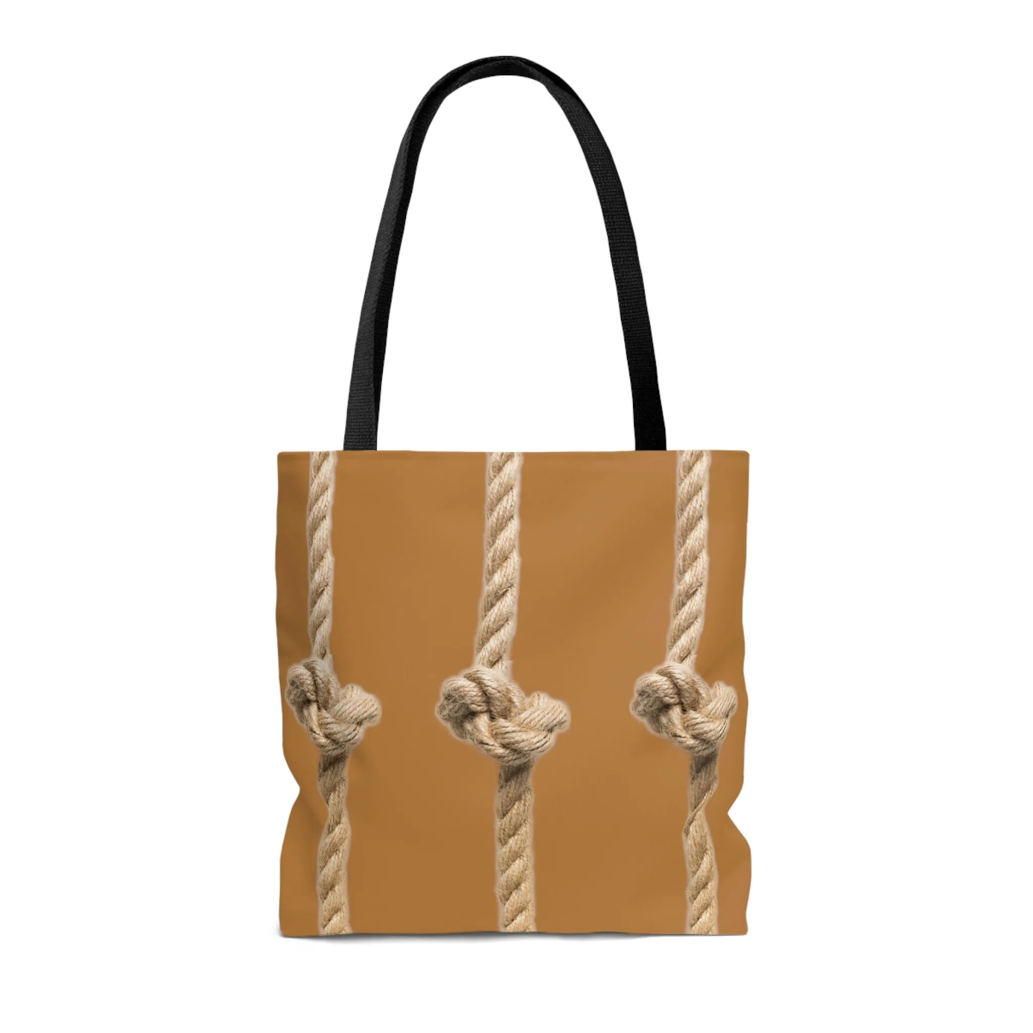 Rope Decor  Boat / Beach Bag - Brown AOP Tote Bag