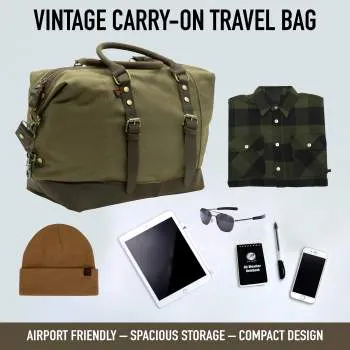 ROTHCO VINTAGE CARRY-ON TRAVEL BAG - OLIVE DRAB