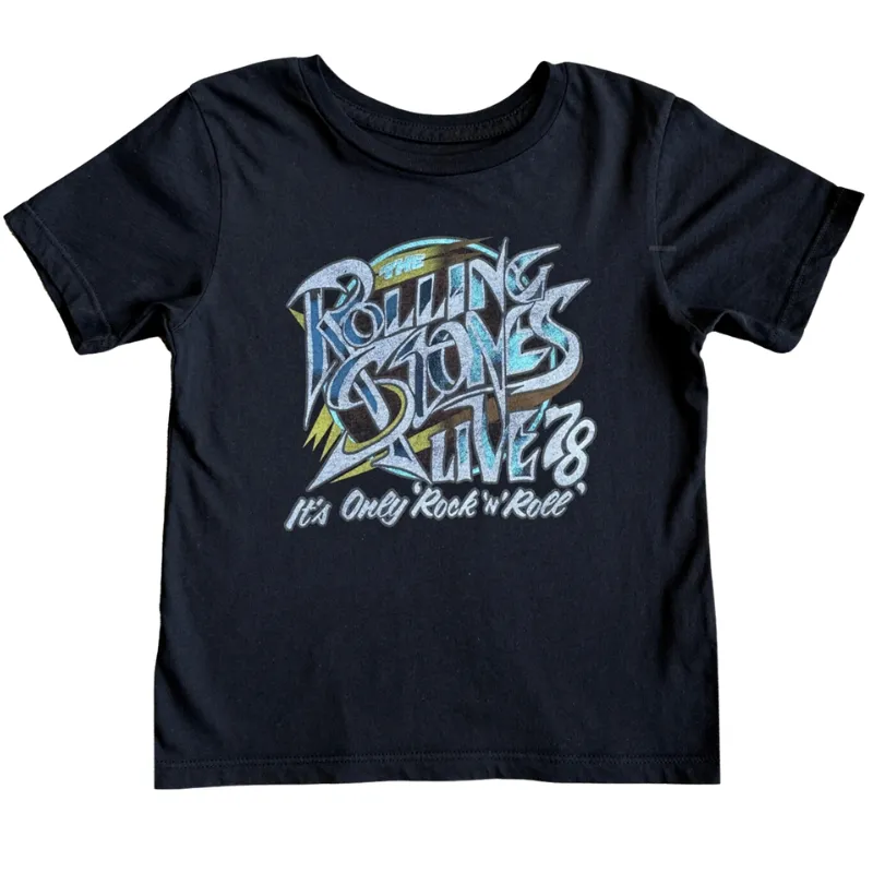Rowdy Sprout - Rolling Stones Tee in Jet Black