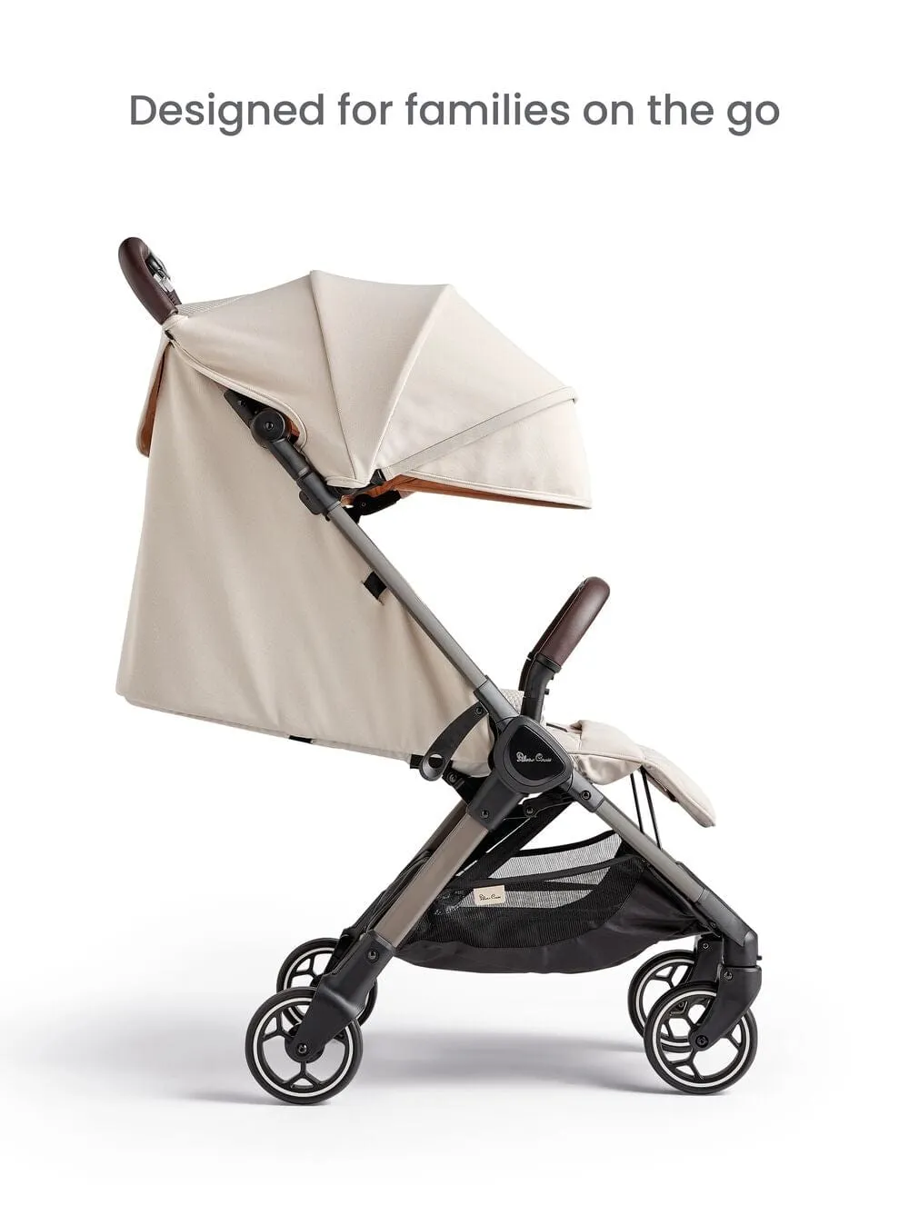 Silver Cross Clic Stroller and Footmuff - Almond