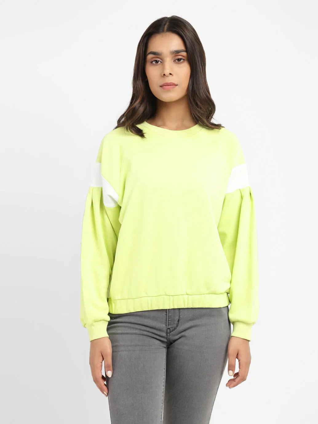Women's Colorblock Round Neck Sweatshirt