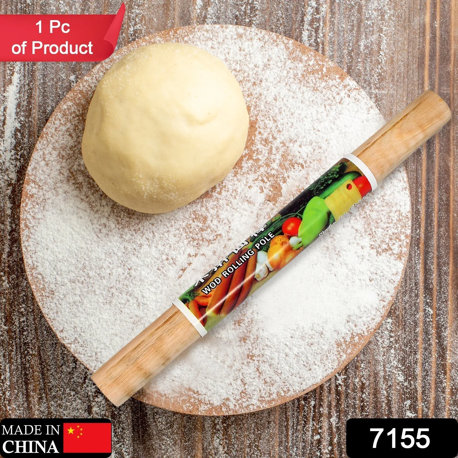 Wooden Pin for Baking | Wooden Belan for Chapati /  Roti  /  Paratha  /  Puri  /  Papad | Wooden Rolling Pin Roller Thick Size | Chapati roller | Wooden chapathi rolling pin | Wooden Belan for kitchen